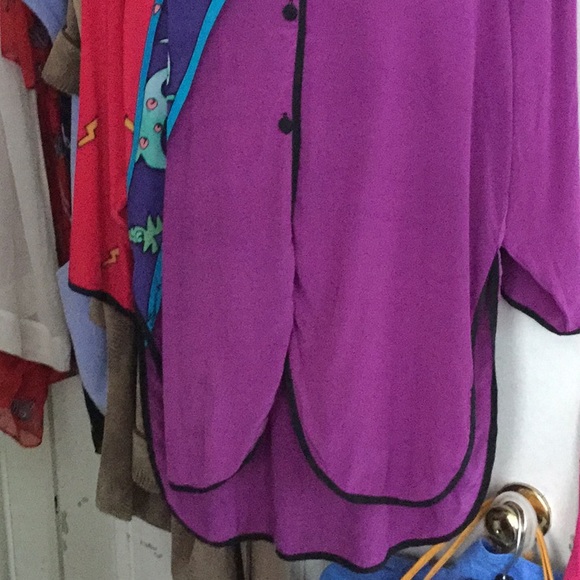 Handpainted silk top, OS - Picture 2 of 8